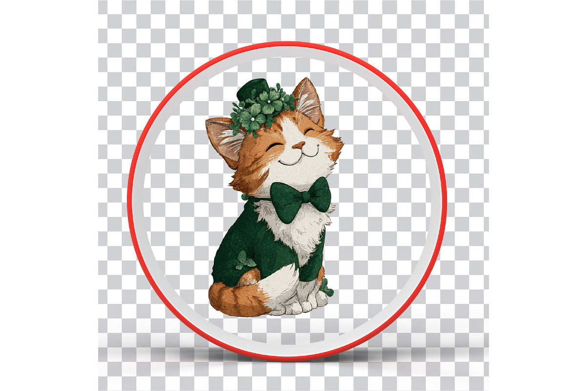 St Patrick Day Cats Clipart, an Illustration by Design Market (Photo 4 of 4)