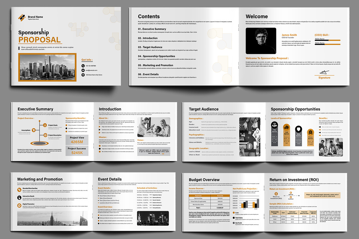 Clean Sponsorship Proposal Layout, a Brochure Template by MightyDesign (Photo 2 of 6)