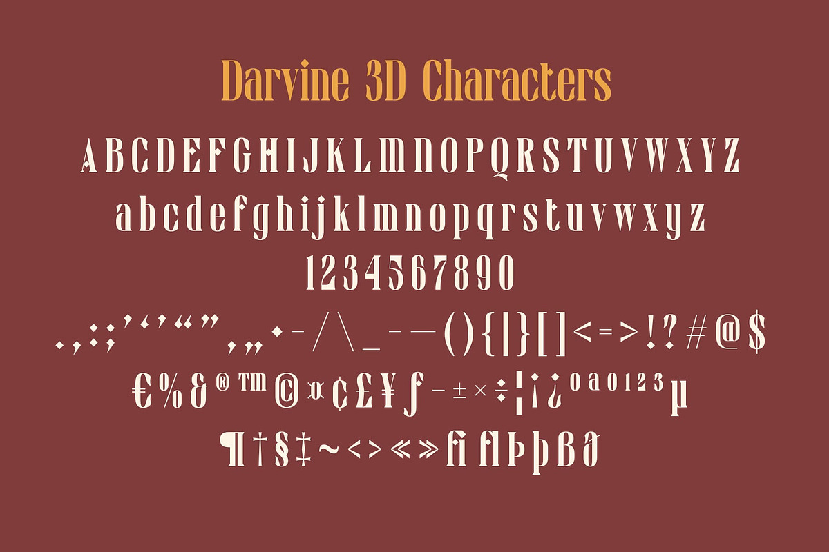 Darvine 3D, a Serif Font by Craft Supply Co. (Photo 8 of 8)