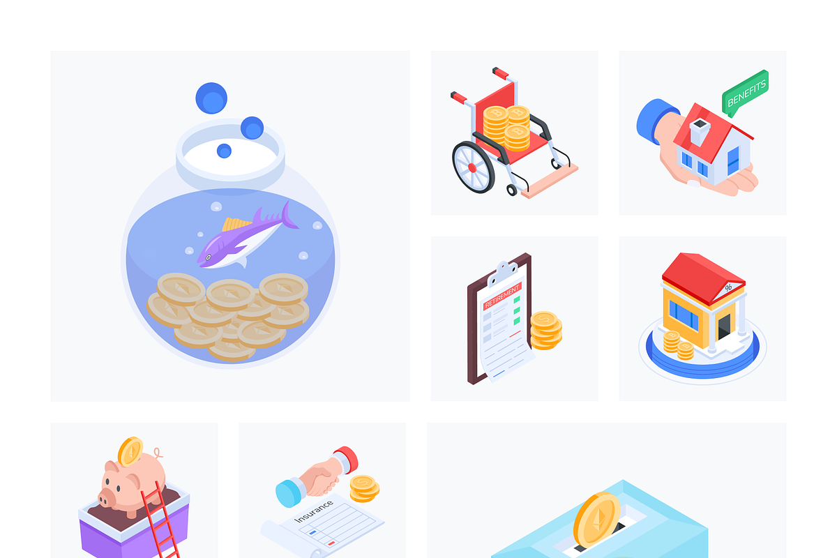 Animated Benefits Icon Set