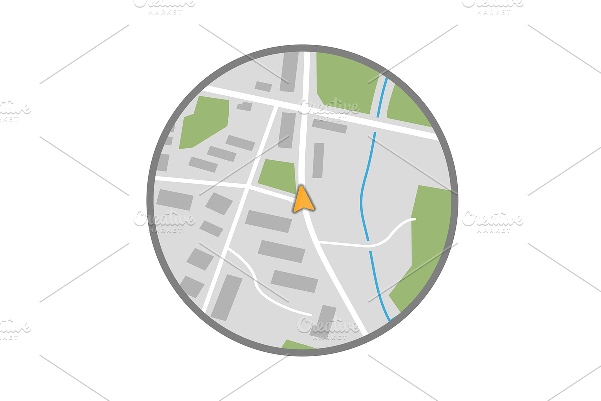 Minimap circle UI, an Object Illustration by SkyVectors