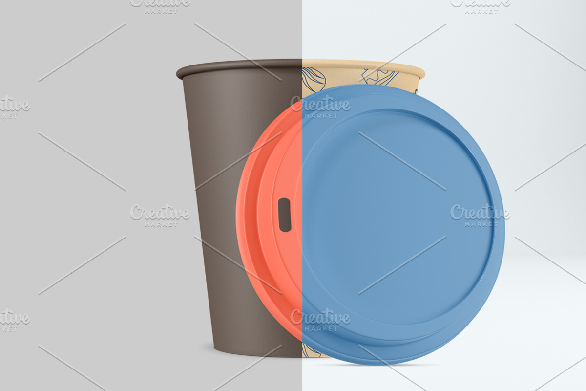Coffee cup mockup. PSD mockup., a Cups & Container Mockup by NatalyaZelenova (Photo 5 of 5)