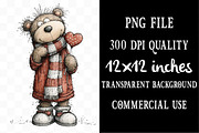 Valentine Whimsical Teddy Bear, an Illustration by Designking (Thumbnail 4 of 5)