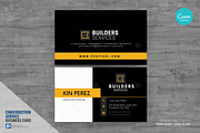 Construction Canva Business Card 14, a Business Card Template by PSDPixel (Thumbnail 1 of 4)