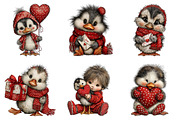 Cute Baby Duck Valentine Clipart, an Illustration by SinaCreation (Thumbnail 3 of 11)