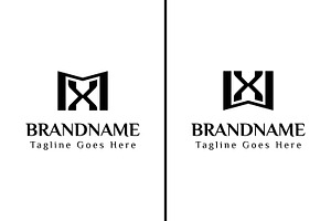 Letters MX and WX Monogram Logo, a Branding & Logo Template by Pray Art Design Studio