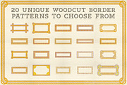 Chromatic Wood Type Borders, a Background Graphic by Quentin Bangston (Thumbnail 4 of 5)
