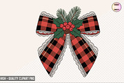 Christmas Coquette Bow Clipart Bundl, a Graphic by crative8112 (Thumbnail 4 of 9)