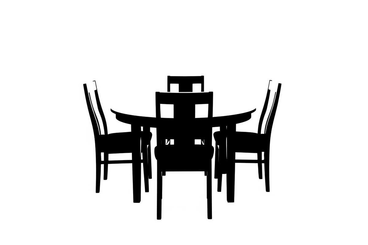 Modern Dining Table Silhouette, a Graphic by musafir_fashion (Photo 6 of 10)