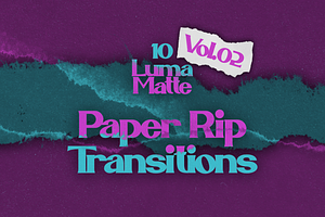 Paper Rip Luma Matte Transitions [2]