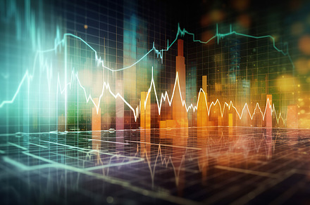 Financial stock market graph display, a Photo by SaroStock