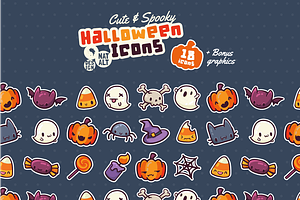 Cute & Spooky Halloween Icons