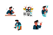 Character Musician Man Vol 2, a Person Illustration by SLAB! Design (Thumbnail 2 of 3)