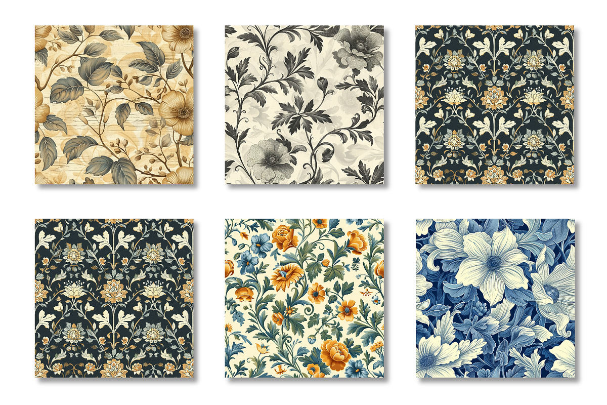 William Morris Style Patterns, a Pattern Graphic by Canvas Craft (Photo 3 of 9)