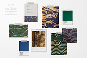 Lapis & Malachite Gold Marble Slabs, a Pattern Graphic by Blixa 6 Studios (Thumbnail 2 of 6)