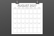2027 Square Calendar Template, a Stationery Template by Running With Foxes (Thumbnail 3 of 5)