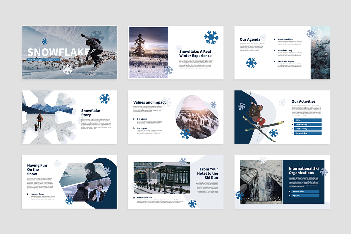 Winter Theme Google Slides Template, a Presentation Template by Flat Icons (Photo 4 of 4)