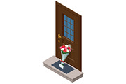 Rose bouquet at front door flower, a Person Illustration by Golden Sikorka (Thumbnail 1 of 3)