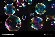 Soap bubbles. 61 images, an Abstract Photo by Handmadefont (Thumbnail 5 of 13)