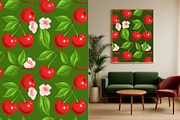 Cherries Illustration Vector Set, a Food Illustration by Lettering_Logo (Thumbnail 2 of 4)