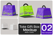 Gift Box Mockup, a Packaging Mockup by Permadi Creative (Thumbnail 1 of 3)