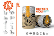 Paper tubes (big) Mock up, a Packaging Mockup by akropol (Thumbnail 1 of 10)