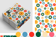 Retro Floral Groovy Vintage Patterns, a Pattern Graphic by Sofico (Thumbnail 4 of 15)