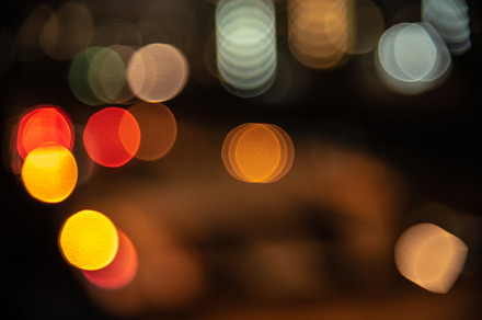 Blurry background of city light in the nightlife. Abstract and w, an Abstract Photo by Ministocker