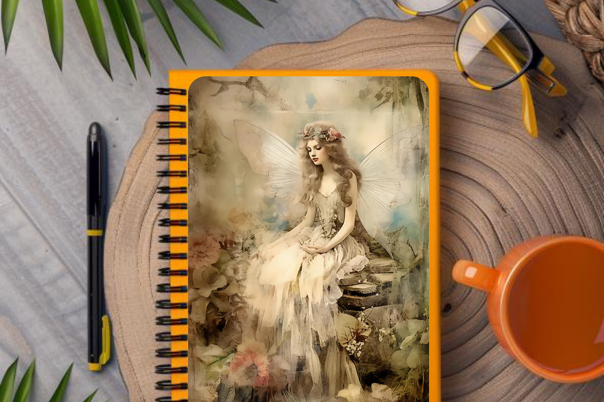 VINTAGE VICTORIAN FAIRY JUNK JOURNAL, a Person Illustration by Daring Digies (Photo 5 of 7)