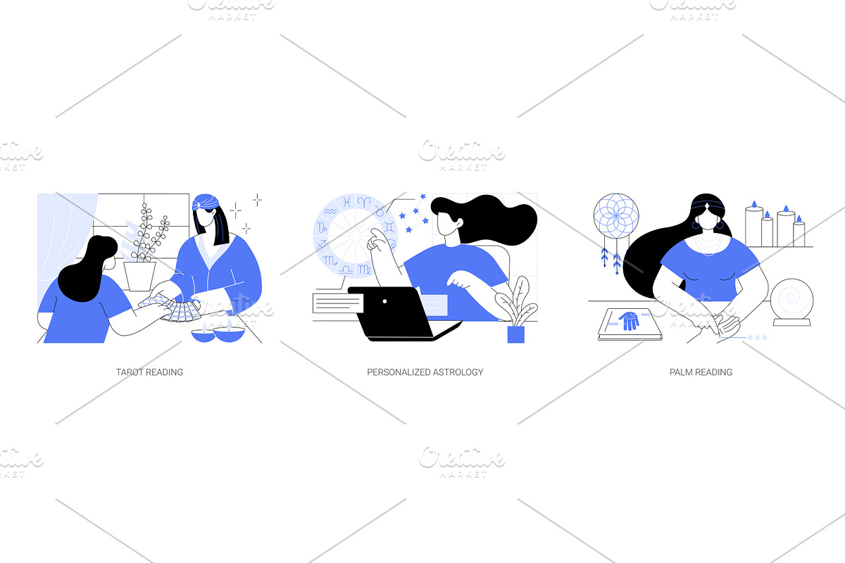 Fortune telling isolated cartoon, a Person Illustration by Visual Generation