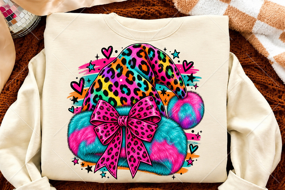 Santa Hat Bow PNG, Pink Christmas, a Seasonal Illustration by Canvas Craft (Photo 4 of 6)