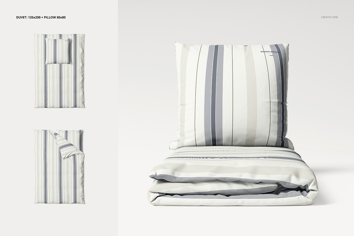 Bedding Set Many Sizes Mockup Set, a Household Mockup by creatsy5 (Photo 4 of 12)