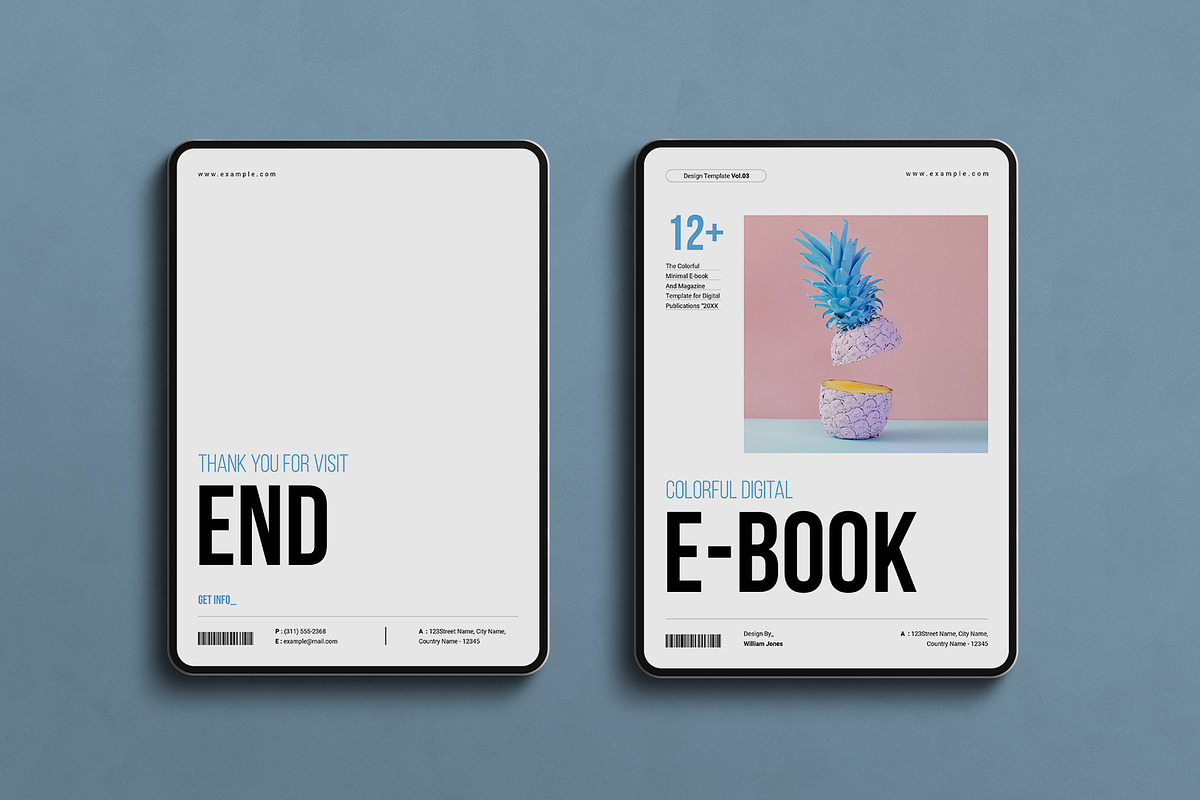 Minimal E-book and Magazine Template, a Magazine Template by E-Type (Photo 8 of 8)