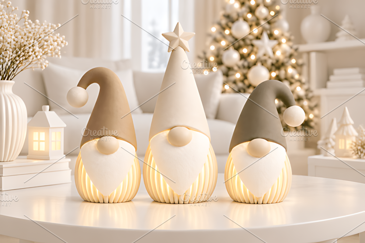 Christmas Gnome Figurine STL 3D, a Characters & Person 3D Model by Design Station (Photo 2 of 4)