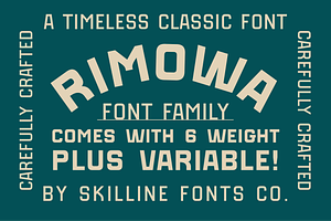 SFC Rimowa Family, a Sans Serif Font by Skilline Supply Co.