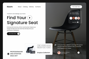 Noom - Furniture Website Hero, a Templates & Theme by Hammad Arif
