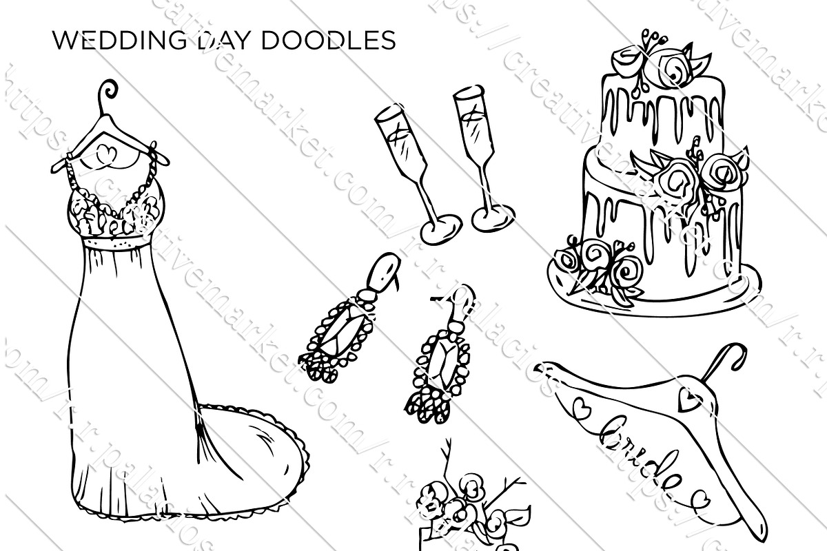 Hand Sketched Vectors - Wedding, an Illustration by r.r.palacios (Photo 3 of 3)