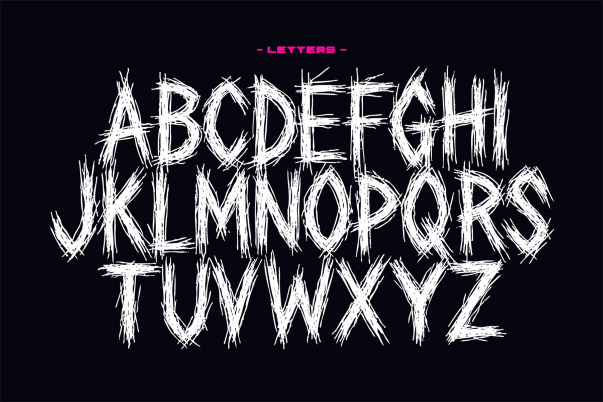 Fang - Scratch Font, a Font by Tugcu Design Co. (Photo 2 of 4)