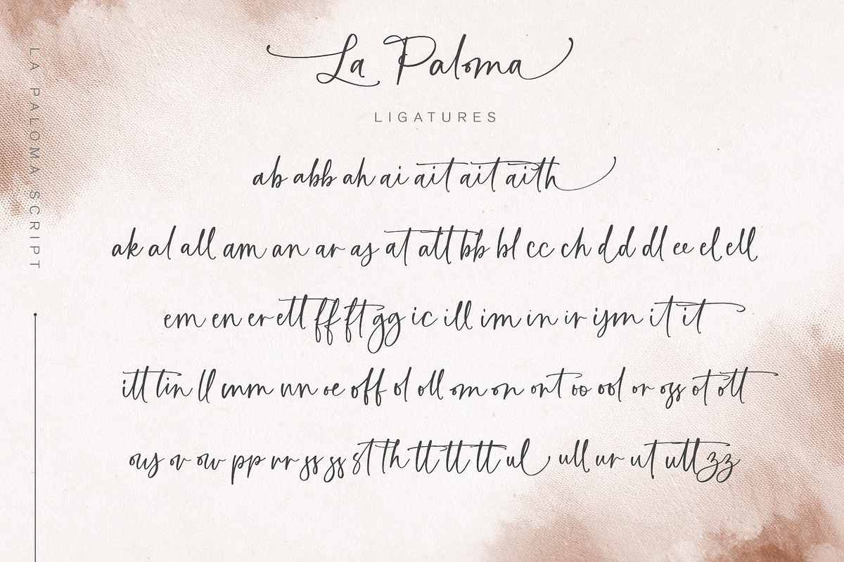 La Paloma Script + Catchwords, a Script Font by Callie Rian & Co. (Photo 18 of 21)