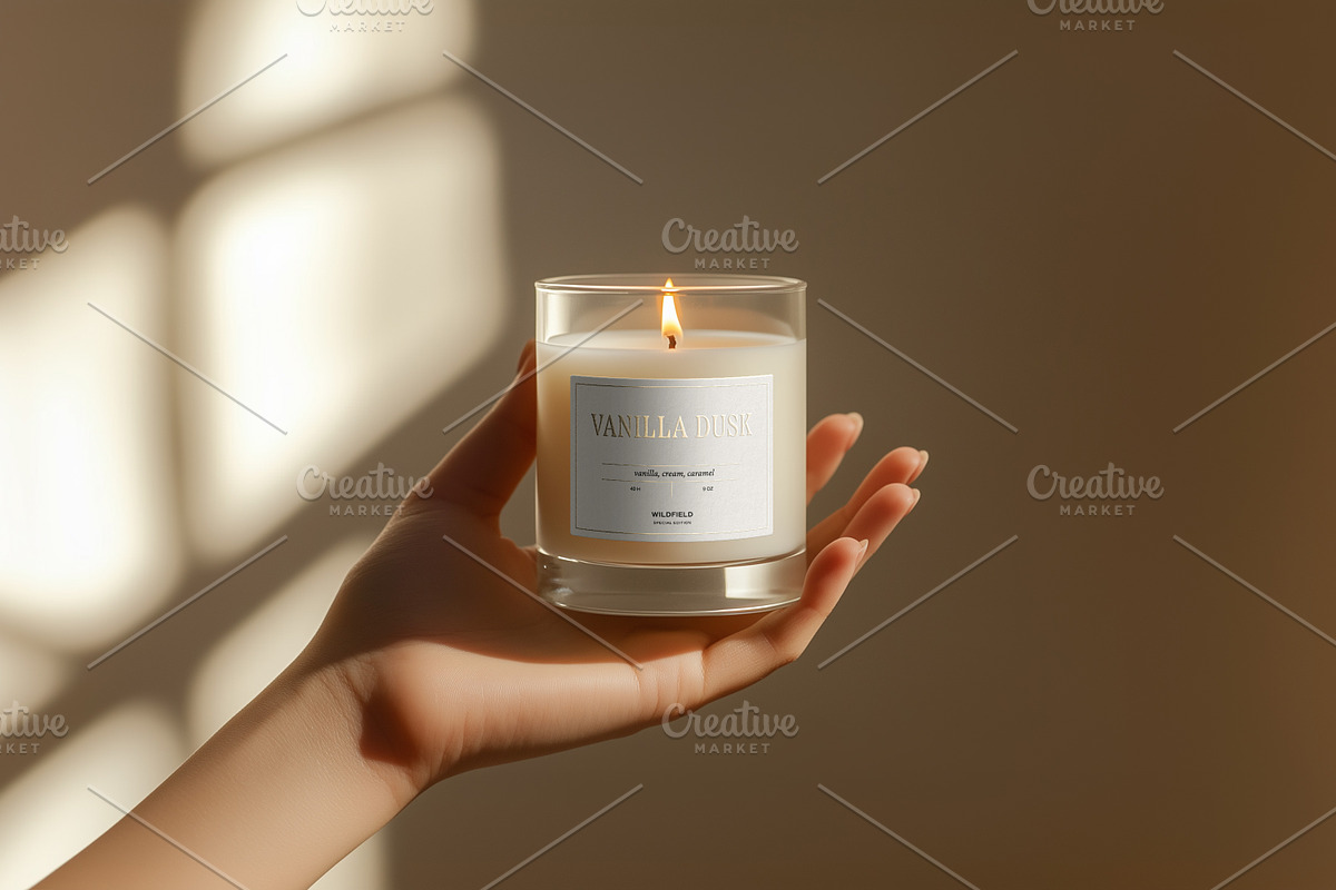 Transparent Candle Mockup Bundle, a Packaging Mockup by Wildfield Studio (Photo 9 of 17)