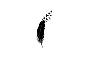 Boho Feather Silhouette Vector, an Object Graphic by jahid234 (Thumbnail 31 of 51)