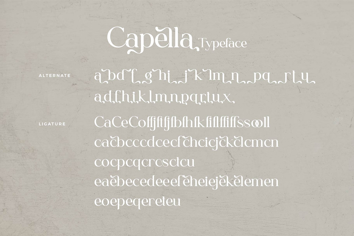 Capella - Stylish Ligature Font, a Serif Font by Aqeel_Art (Photo 8 of 9)