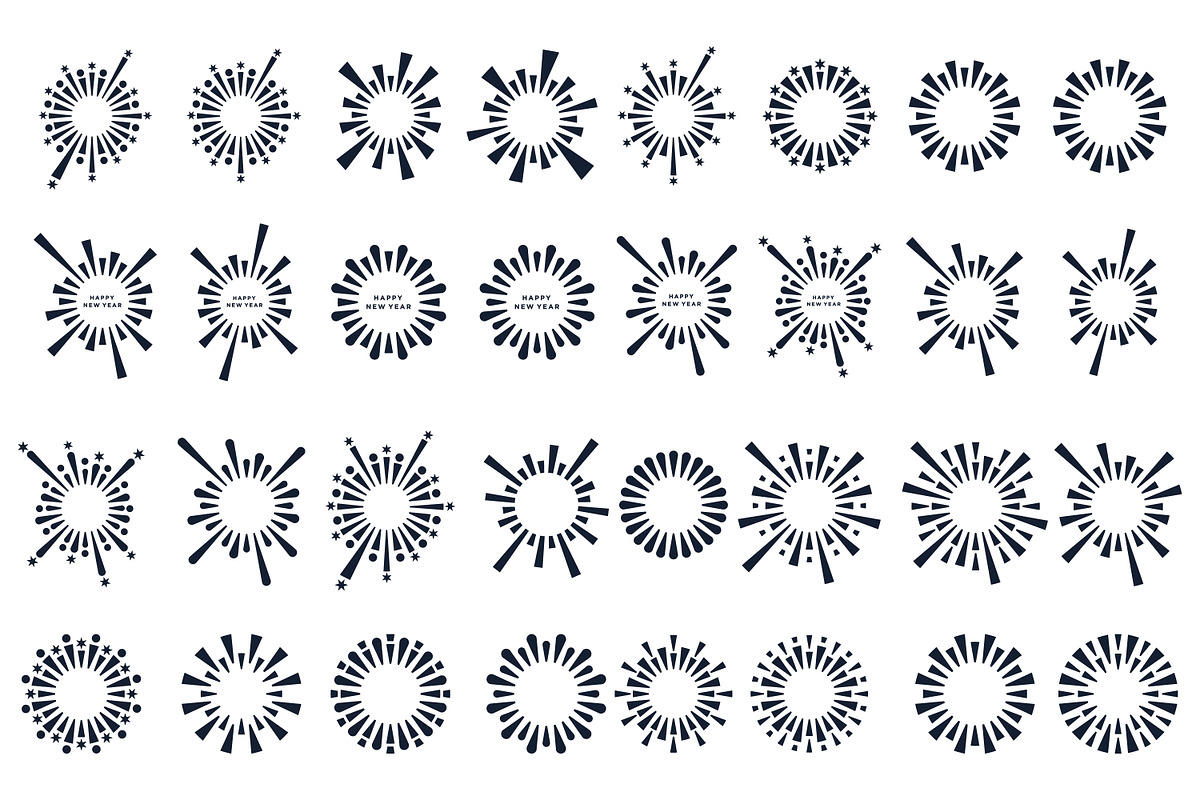 fireworks explosion design vector, a Branding & Logo Template by BARONSTD (Photo 6 of 6)