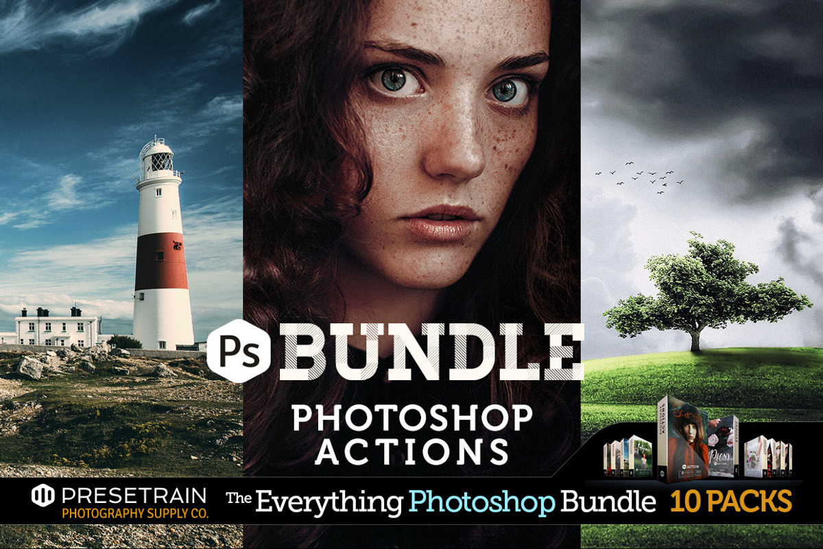Pro Photoshop Actions Bundle, an Action Add-On by Presetrain Co. (Photo 1 of 13)