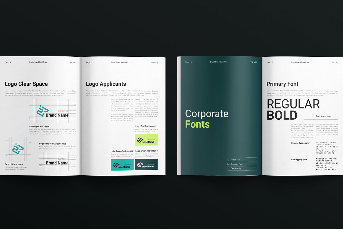 Digital Brand Guidelines Template, a Brochure Template by E-Type (Photo 3 of 7)