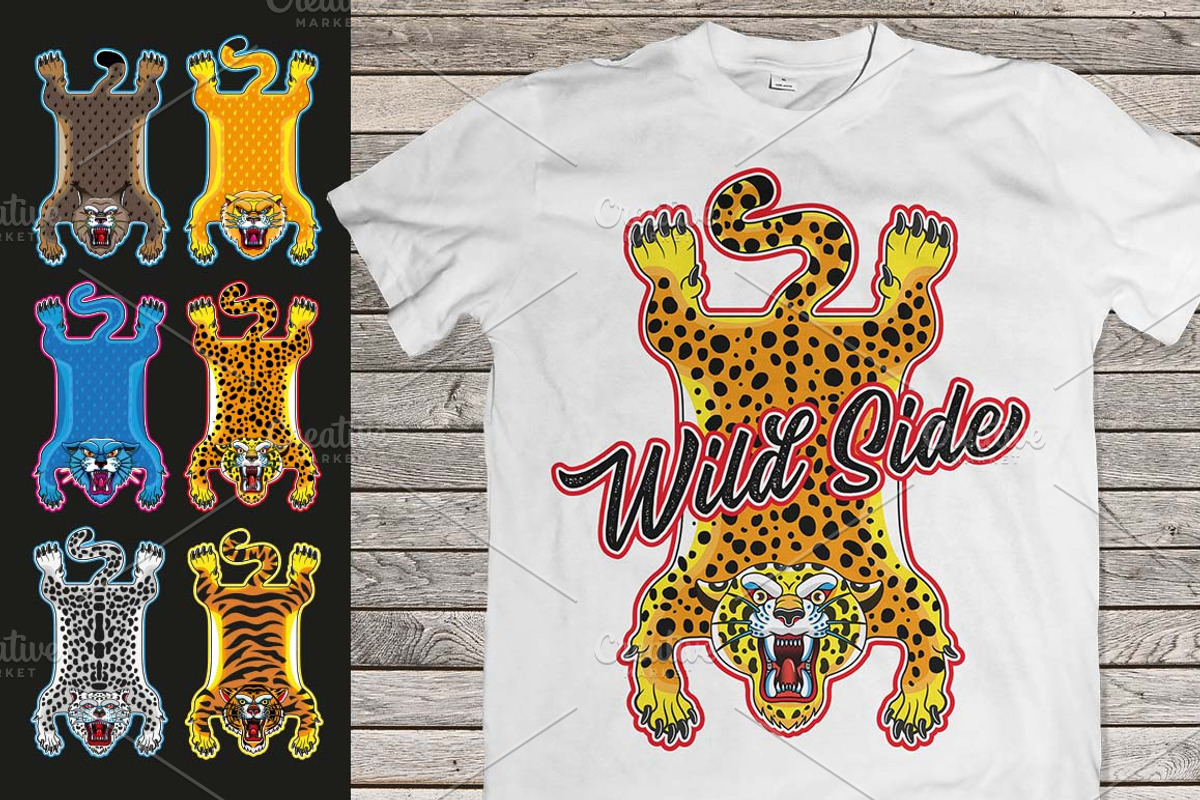 Wild Cats Rugs. Vector Illustration., an Animal Illustration by Moloko88 (Photo 1 of 3)