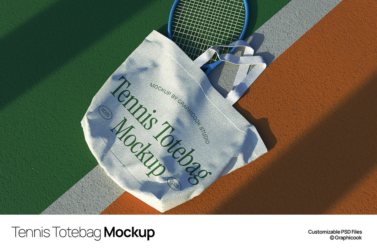 Tennis Totebag Mockup, a Product Mockup by graphicook (Photo 1 of 4)