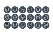 Line Face Icon Set, an Outline Icon by Alex Serada (Thumbnail 2 of 5)