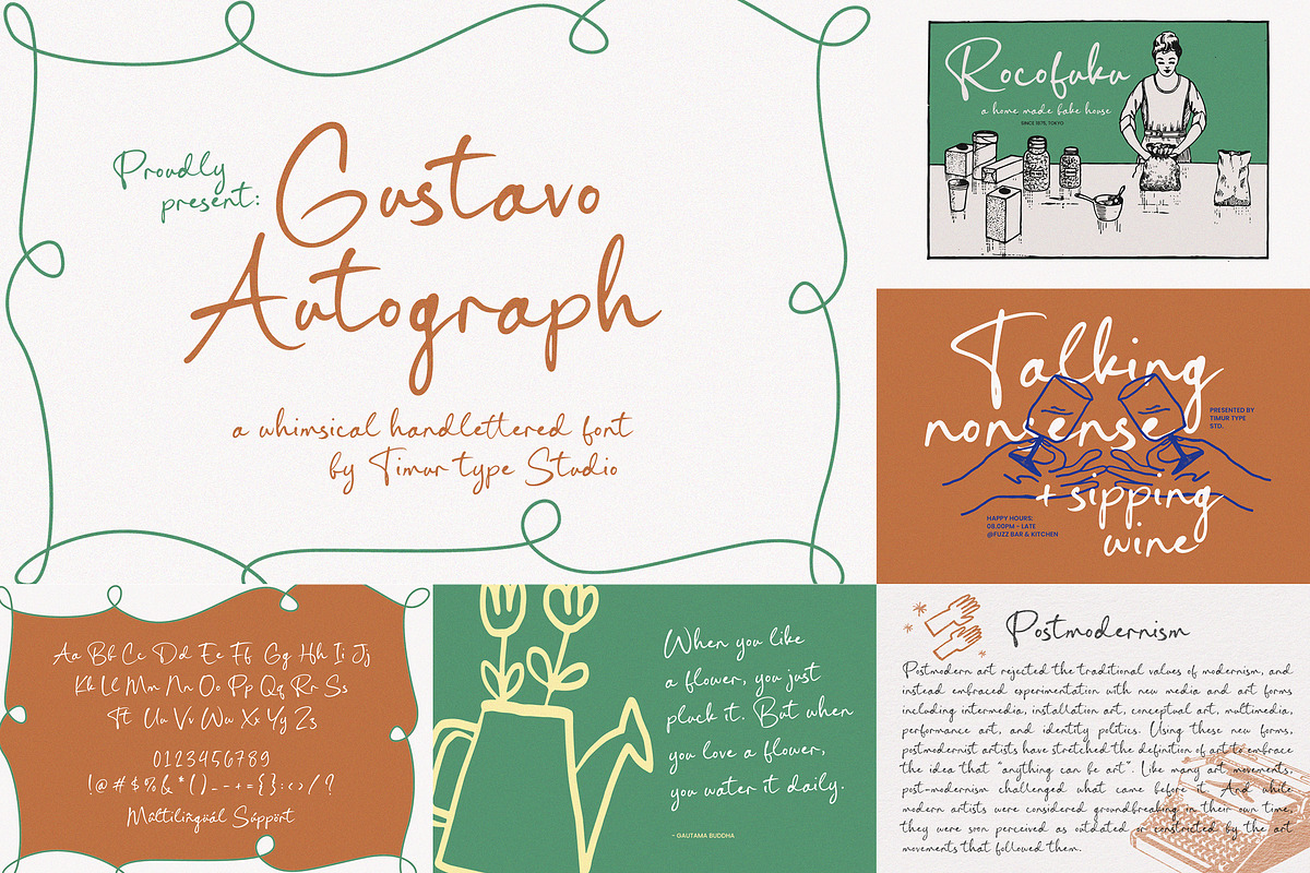 Whimsical Font Bundle - 10 Fonts, a Script Font by Timurtype (Photo 2 of 10)