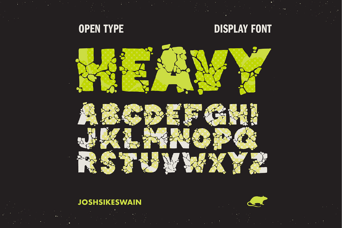 Heavy font, a Slab Serif Font by Joshua Swain